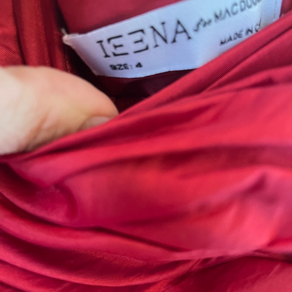 IEENA for Mac Duggal One Shoulder Red Gown. Prom perfect #11312 - Picture 4 of 5